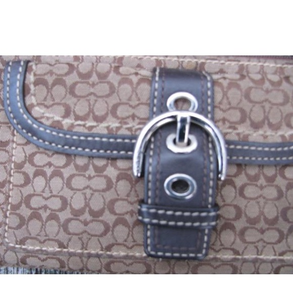 Coach Tan/ Brown Monogram Wristlet (FINAL PRICE) - Picture 2 of 5